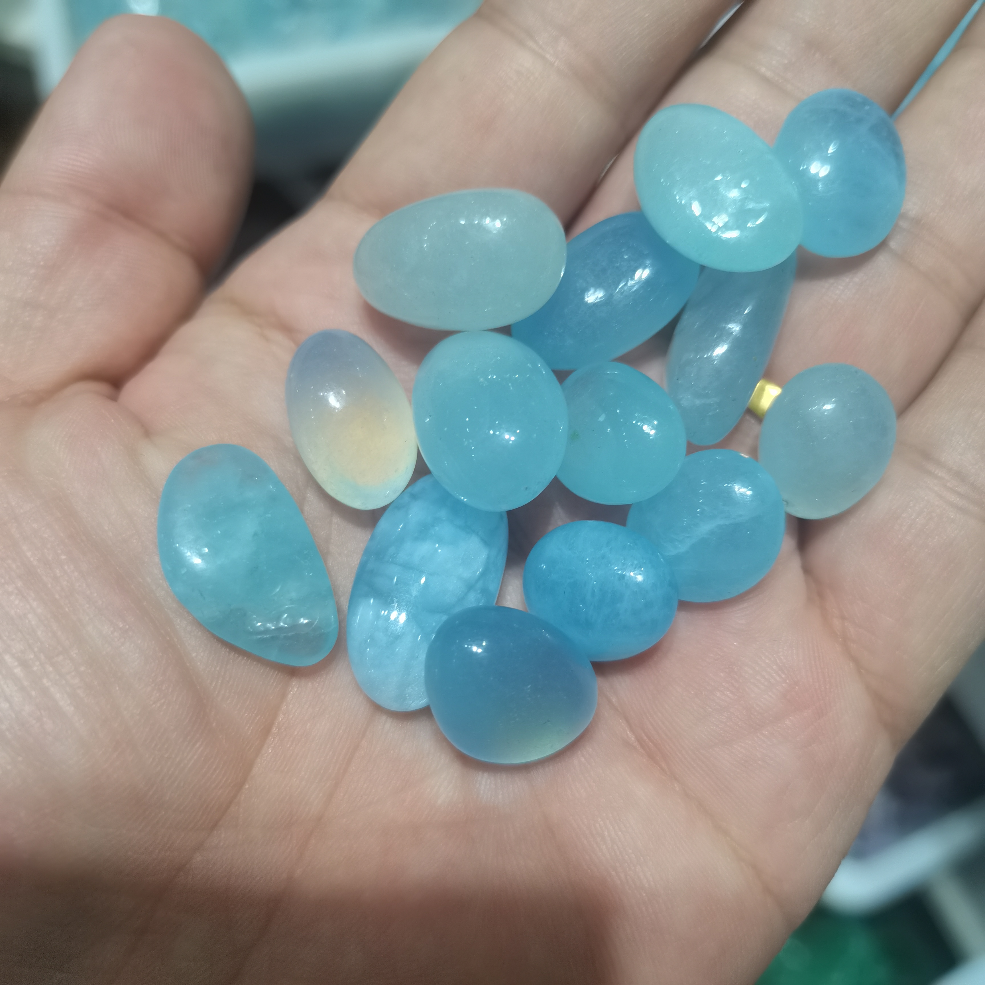 Aqua Marine Tank - 1000g Bulk naturale blu acquamarina cristalli