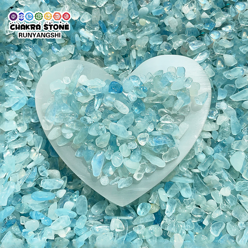Aqua Marine Tank - 50g 5-7mm trucioli di quarzo acquamarina