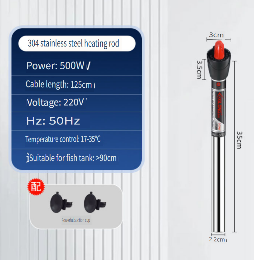 Marine Aquarium Heater - Xilong Riscaldatore per acquario in acciaio