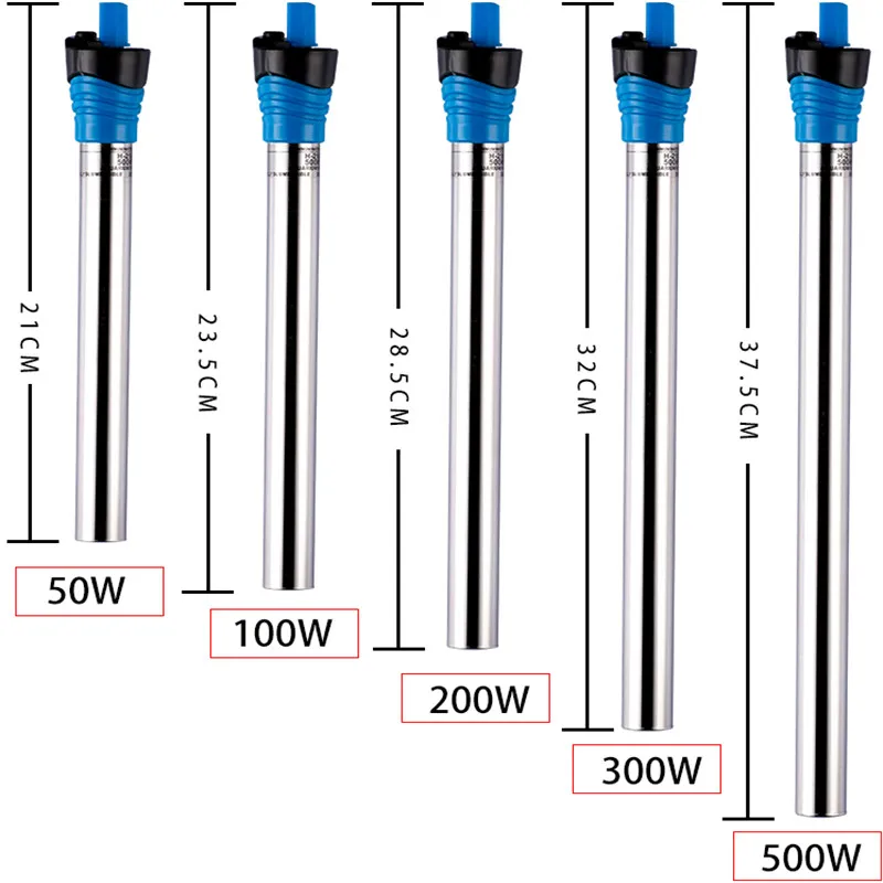 Marine Aquarium Heater - 50W/100W/200W/300W/500W Sommergibile Acquario Riscaldatore Serbatoio di
