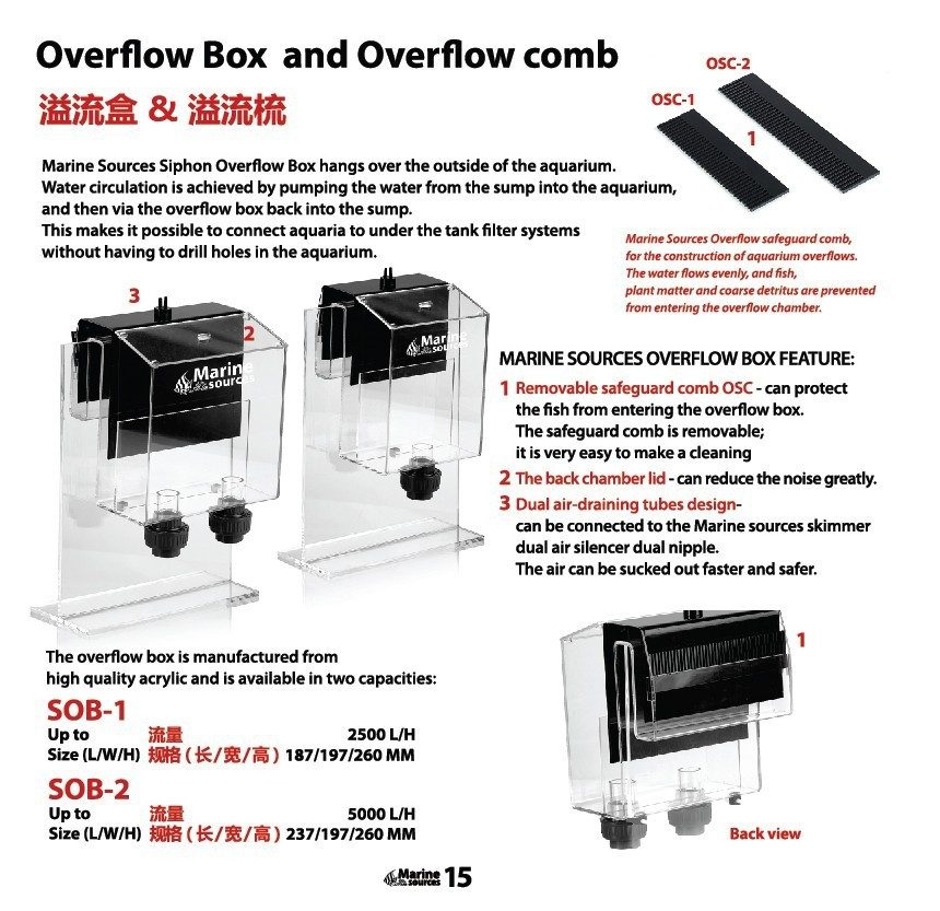 MARINE SOURCES Scatola di Trop - Marine Aquarium Overflow Box recensione e prezzo