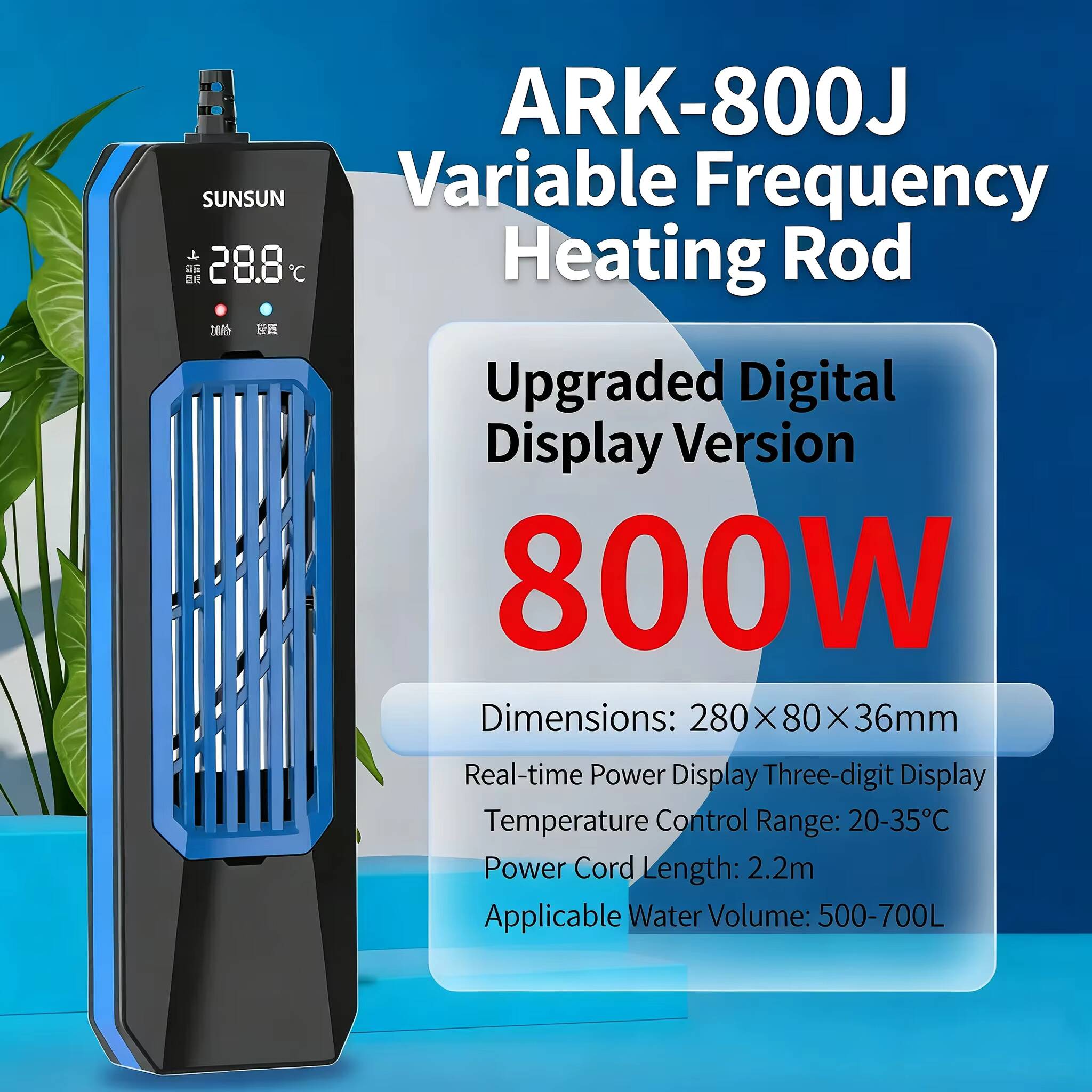 50-1000W NUOVO SUNSUN PTC ARK  - Marine Aquarium Heater recensione e prezzo